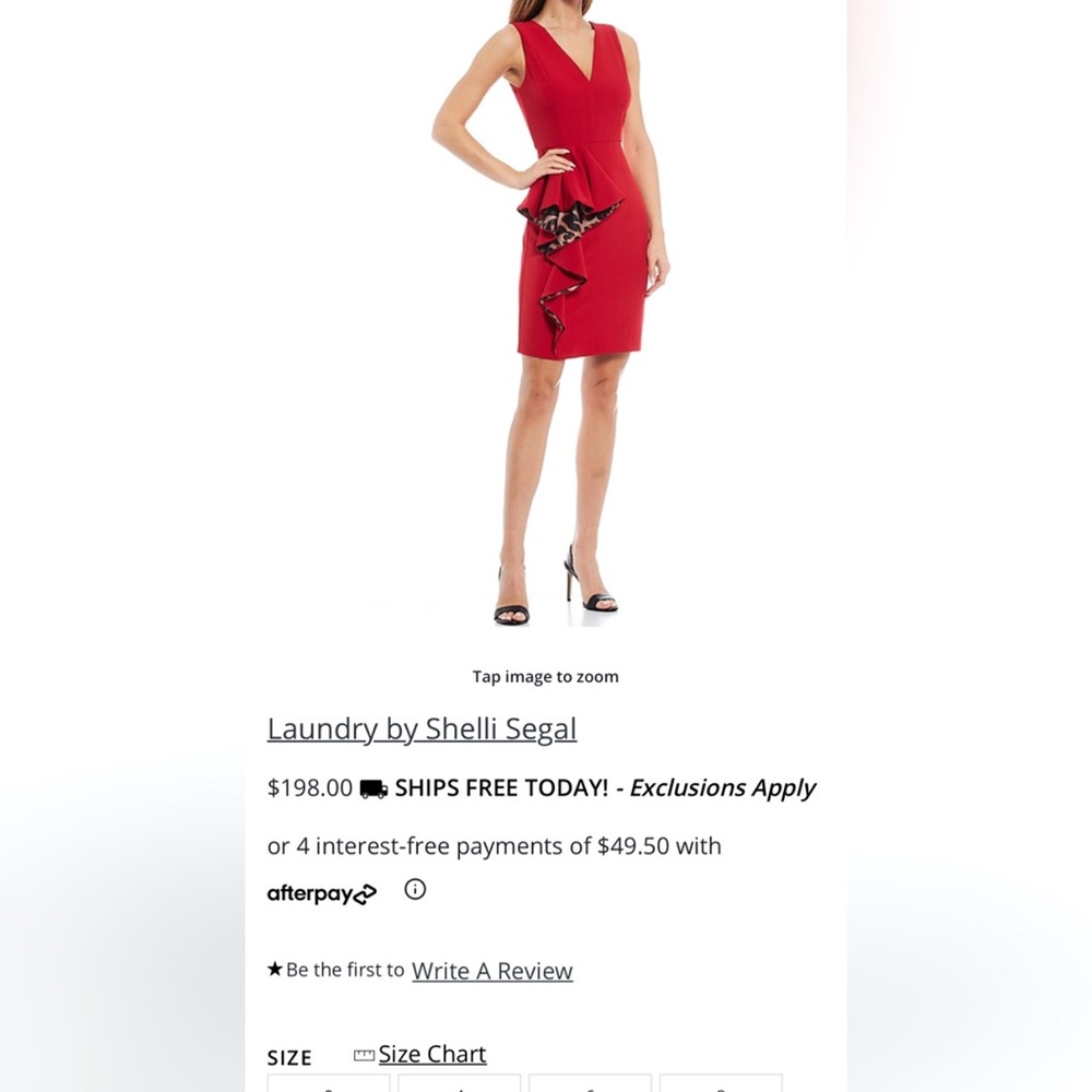 Laundry by Shelli Segal Red Cocktail Dress - Picture 4 of 15